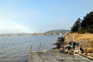 Erste norwegische Pause: Badestrand in Mandal