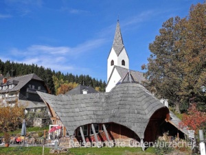 - auf der Fahrt in die Steiermark: Sooboth mit der Jakobskirche ...