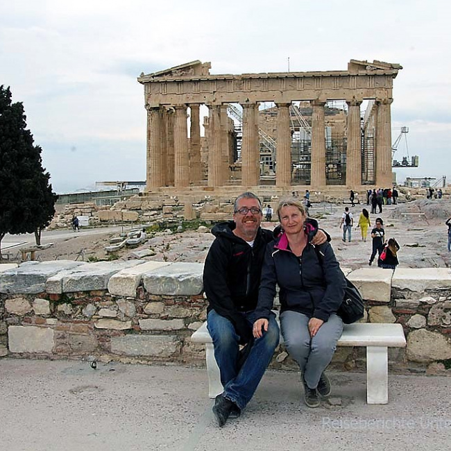 Erinnerungsfoto auf der Akropolis ...